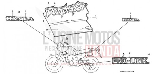 RAYURE/MARQUE NX650M de 1991